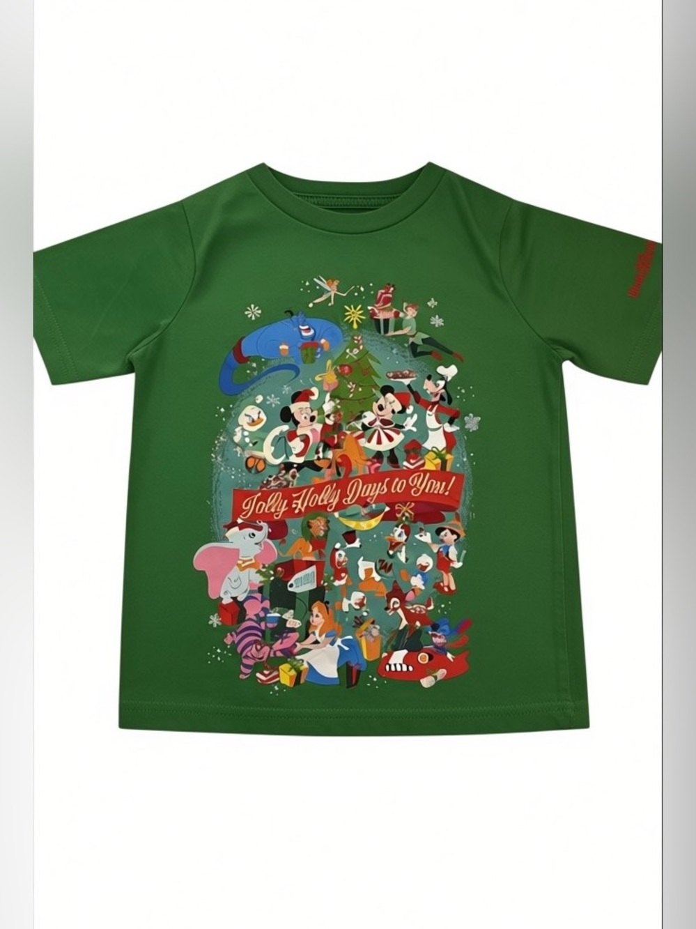 Disney Green Holiday Character Graphic Tee